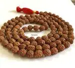 Feel Touch Mart Original Wood Indonesia Rudraksha Mala with Jaap and Puja Purpose 8mm Mala with Lab Certificate