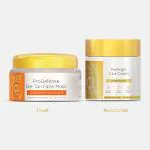 VLCC Clinic Tan Removal & Glow Combo - ProBright Cica Cream - 100 g & De-Tan Face Mask - 100 g