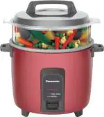 Panasonic SR-Y22FHS Electric Rice Cooker with Steaming Feature (2.2 L, Burgundy)