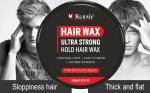KURAIY 100% Pure Hair Wax For Men - Fibre Hair Wax for Strong Hold & Extra Volume, Restylable Hair Wax (100 g)