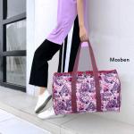 Mosben 18 inch Flower Printed Travel Duffle Bags for Men and Women Medium size- Purple
