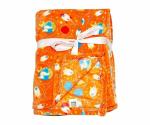 Mee Mee Double Layer Reversible Soft Baby Blanket for Infant and Toddlers (Orange) (284.0mm L X 41.0mm W)