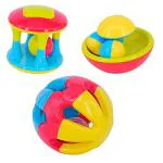 Wishkey multicolor Plastic Non Toxic Shake And Grab Ball Toys With Storage Bag 3 Pcs