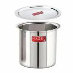 HAZEL Steel Milk Pot with Lid | Stainless Steel Milk Boiler Container | Milk Boiling Vessel Gunj for Kitchen, 2200 ml