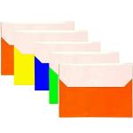 Shuban Plastic File Folders Envelope Expanding Documents Organizer with Snap Closure and Pocket, A4 Size Legal Waterproof for School,College,Hospital,Office