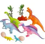 Ample Wings Cartoon Animal,Dinosaur Figures Set for Kids,Dinosaur Animal Play Set, Educational Toy Learning Toy (Pack of 6 Dinosaur Animals)