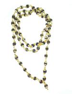 Vridaann Mormukut Men and Women Gold Plated Wood Tulsi Mala Necklace