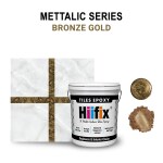 Hiifix Heavy Epoxy Grout for Tiles Gap Filling and Waterproofing for Home Use, Tile Grout and Sealant for Tiles Mettalic Series-Bronze-Golden 5kg