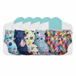 SuperBottoms Cloth Diapers for babies - Cloth Diaper Combo Pack of 5 Freesize UNO- New Version| Reusable