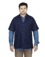 ETS Handpro Half Sleeves LAB Coat Nurses Laboratory Technicians Medical Students Pharmacists (XL, Blue)