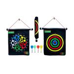 TOY KINGDOM Double Sided Magnetic Score Dart Board Games For Kids And Adults - 4Pcs Magnetic Darts