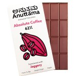 ANUTTAMA Dark Chocolate | 62% Cocoa | Dark Roast Coffee | Handmade Chocolate | Dark Chocolate Sugar Free | Dark Chocolate Bar | No Artificial Flavours | Vegan | Natural Chocolate Bar 50 gm
