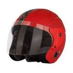 Sage Square Deltz (ISI Marked) Plus Rider Open Face Helmet with for Men & Women(Red) (S)