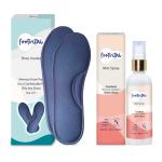 Footvital Combo of Memory Foam Shoe Insoles & Mist Insole Spray - Blue (1 Pair)(Size-8)
