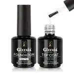 Gleevia Clear No Wipe Gel Top Coat And Base Coat Set