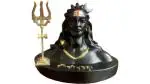 Navyaksh- NAVYAKSH Adiyogi Shiva Statue for Car Dash Board, Pooja and Gift, Mahadev Murti Decorative Showpiece - 12 cm (Polyresin, Black)