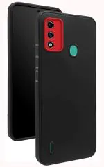 Cooldeal Black Silicone Back Cover Case With Tactile Button Cushions For Itel A48