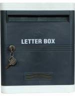 Aura Plast Grey and White Plastic Wall Mounted Mailbox