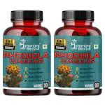 Humming Herbs Rhodiola Rosea Capsules | Siberian, Red Korean and American Ginseng Root Extract | Stress and Anxiety Relief Supplements - 90 Veg Capsules - Pack of 2