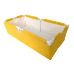 GARDECO PVC Coated Nylon Fabric UV Protected 460 GSM Yellow Color Rectangular Plants Grow Bag Suitable for Terrace Gardening with PVC Pipe Support (48x24x12 inch) Pack of 1