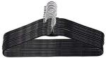 ROCKFIELD Aenon Steel Cloth Hanger Space Saving Non Slip Stainless Steel Metal Hanger for Shirts Pack of 24 (Black)
