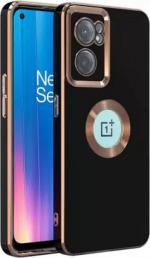 Star Craftune 6D Chrome Logo Cut Back Case Cover for OnePlus Nord CE 2 5G (1+CE 2) | Slim Shockproof |Super Soft TPU | Raised Edges | Anti-Shock |(Black)