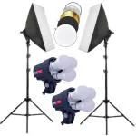 Eloies Simpex PRO HD LED 3 TRILITE Photo & Video Studio Light Softbox Kit with AC Power, YouTube Shooting, Interview, Training, Film Making, Videography, Portrait, Product Photography, Soft Box