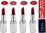 OUR BEAUTY Multicolor 100% Veg And Long Stay Soft Matte Lipstick Combo 04, 16 G (Pack Of 4)