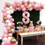 Festiko 1, 2, 3, 4, 5 Birthday Combo For Girls Birthday Decor, Birthday Combo For Girls Birthday Celebration, Pink Decor For Girls 1st, 2nd, 3rd, 4th, 5th Bday (8th Birthday)