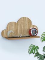 Home Sparkle Light Brown Cloud MDF Wall Mounted Floating Shelf 12 x 5 x 7.4 inch