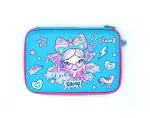 Weshopaholic Blue 25.4 x 15.24 x 5.08 cm 3D Girl Multi-Layer Large Capacity Double Zipper Cute Pencil Case