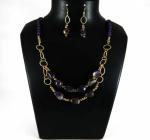 JAYA VISION ENTERPRISES Gemstone Amethyst Tumble and beads necklace