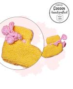 Cocoon Organics Handcrafted soft and warm winter socks for babies - Yellow