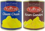 Yuvraj Sweets Cham cham (kesar saffron) & Angoori Petha (kesar Ganderi) combo pack 2 (1 kg x 2)