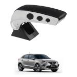 Oshotto Dual Tone Car Armrest Console Black & Chrome Compatible with Toyota Glanza