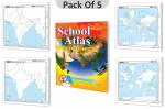 GO WOO SCHOOL ATLAS - ART PAPER, SMALL - 100 INDIA ,WORLD POLITICAL AND PHYSICAL OUTLINE MAP