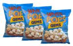 White Pops - Gems Makhana Foxnuts Gorgon nut Gluten Free Vegan Snacks Healthy Diet Immunity Booster Snacks Water Lily pops, Gems Makhana or Foxnut Pack of 3 (750 gm).