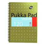 Pukka Pad A5 Size Single Line Ruled Notebook With Yellow Pages Good For Students With Dyslexia 120 Pages Perforated Pages Yellow Metallic Card Cover Vellum Notebook