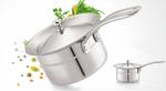 Mukti Stainless Steel Food Storage & Cooking|Heavy Bottom Tope & Pans|Tea Pan|Curry, Gravy, Biryani Pan|Pots, Patilas, Kadhai & Topes|Curry & Gravy Pan with Lid & Handle |800ml x 1pc