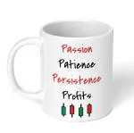 Akipi Passion Patience Persistence Profits Stock Market Crypto Intraday Ceramic Coffee Mug 11oz