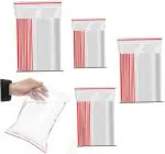 DNY Zip Lock Pouch Reusable (14X18 IN)|Resealable Clear Plastic Bags Storage Pouches and Durable Press Seal Apply to Kitchen Storage Jewellery Packaging Office Stationery Storage -100PCS Incomplete