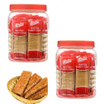 Charliee Butter Peanut Chikki 450g Jar (15g x 30Units) Pack of 2 No Added Preservatives and Colours | Gajak | Sweets | Made with Jaggery | Gazak (Butter Peanut Chikki)