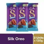 Cadbury Dairy Milk Silk Oreo Chocolate Bar, 130g (Pack of 3)