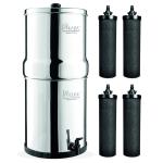 RAMA Gravity Water Filter, 24 Litre Storage with 4 Nos Of Carbon Candles and Plastic Tap