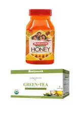 Baidyanath Jhansi Honey (Madhu) -500g With Green Tea -25 Bag Combo Pack