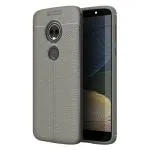 Golden Sands Leather Texture Series Shock Proof Armor TPU Back Cover for Motorola Moto G6 Play(Magnetic Grey)