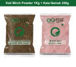 Goshudh Kala Namak 250g & Kali Mirch Powder 1Kg Combo Pack 1250g