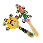 ShopiMoz Smiley Face Doll + ChanChana Rainbow Handle Jingle Bell Rattle Toy Rattle