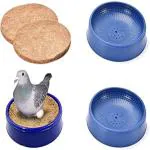 G P S Pigeon Egg Bowl + Nest Pad - Set of 3 Piece, Size: (24X6.5 cm) (LXH), Pigeon Breeding Nest Bowl for Hatching Eggs, Suitable for Pigeon - Blue Color