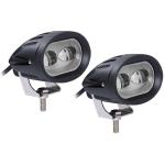 AllExtreme EX2OPW2 2 LED Oval Projector Fog Light Auxiliary Spot LED Light Off-Road Driving Lamp for Motorcycle and Cars (20W, White Light, 2 PCS)